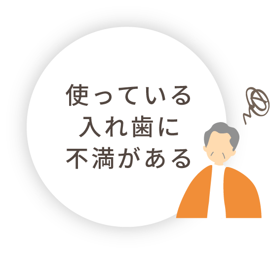 使っている入れ歯に不満がある